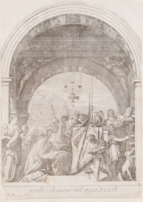 Veronese etching from 1682 The Circumcision of the Christ Child
(AKA The presentation of the infant Christ at the temple) 